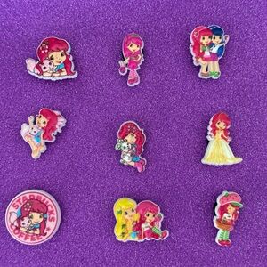 Strawberry Shortcake shoe charms - Set of 9